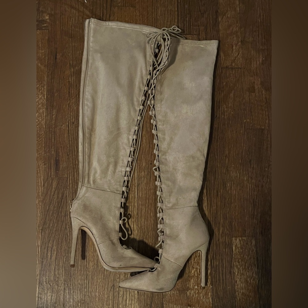 Lace up over the knee boots size 5.5